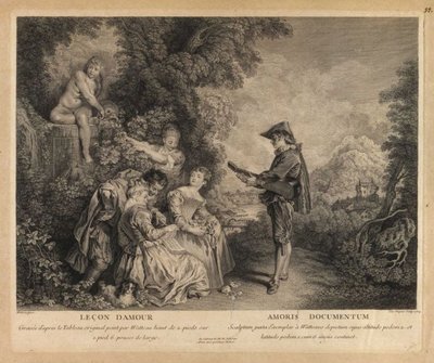 Lektion der Liebe von Jean Antoine Watteau